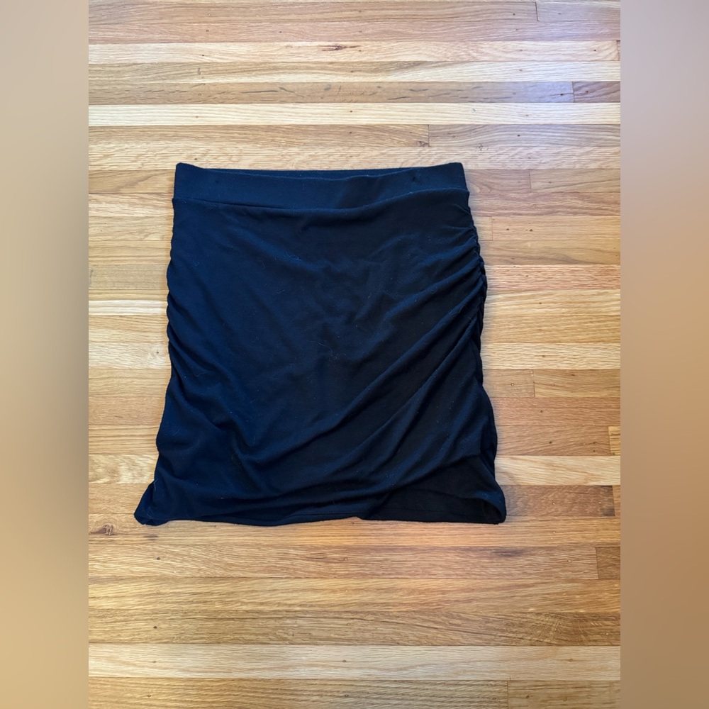 Banana Republic Black Knit Tight Mini Skirt with ruching on the side